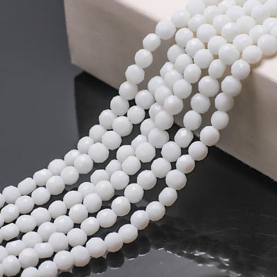 95 τμχ/παρτίδα Αυστραλιστικές Επίπεδες Χάντρες Γυάλινες Μαύρες AB 6mm Κρυστάλλινο Στρογγυλό Ματ DIY Κατασκευή Χειροτεχνίας Αξεσουάρ Υλικό Κοσμήματος Needleowrk