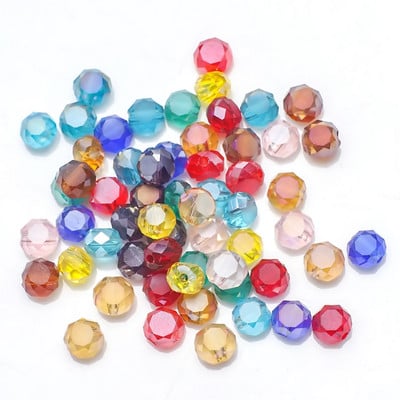 95 τμχ/παρτίδα Αυστραλιστικές Επίπεδες Χάντρες Γυάλινες Μαύρες AB 6mm Κρυστάλλινο Στρογγυλό Ματ DIY Κατασκευή Χειροτεχνίας Αξεσουάρ Υλικό Κοσμήματος Needleowrk