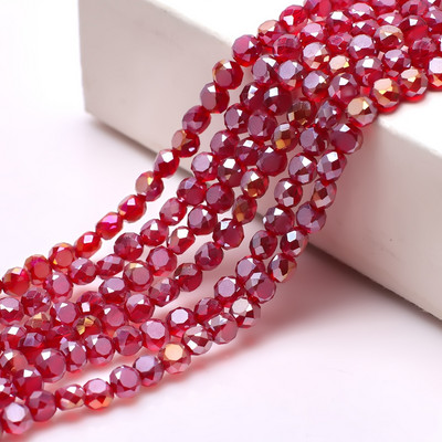 95 τμχ/παρτίδα Αυστραλιστικές Επίπεδες Χάντρες Γυάλινες Μαύρες AB 6mm Κρυστάλλινο Στρογγυλό Ματ DIY Κατασκευή Χειροτεχνίας Αξεσουάρ Υλικό Κοσμήματος Needleowrk