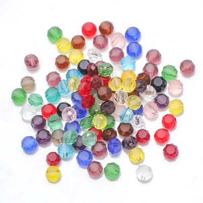 95 τμχ/παρτίδα Αυστραλιστικές Επίπεδες Χάντρες Γυάλινες Μαύρες AB 6mm Κρυστάλλινο Στρογγυλό Ματ DIY Κατασκευή Χειροτεχνίας Αξεσουάρ Υλικό Κοσμήματος Needleowrk