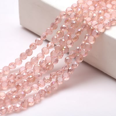 95 τμχ/παρτίδα Αυστραλιστικές Επίπεδες Χάντρες Γυάλινες Μαύρες AB 6mm Κρυστάλλινο Στρογγυλό Ματ DIY Κατασκευή Χειροτεχνίας Αξεσουάρ Υλικό Κοσμήματος Needleowrk