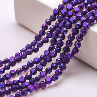 95 τμχ/παρτίδα Αυστραλιστικές Επίπεδες Χάντρες Γυάλινες Μαύρες AB 6mm Κρυστάλλινο Στρογγυλό Ματ DIY Κατασκευή Χειροτεχνίας Αξεσουάρ Υλικό Κοσμήματος Needleowrk