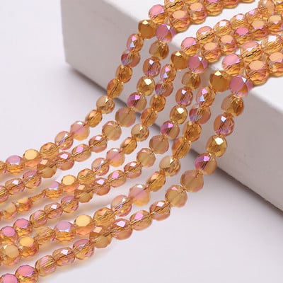 95 τμχ/παρτίδα Αυστραλιστικές Επίπεδες Χάντρες Γυάλινες Μαύρες AB 6mm Κρυστάλλινο Στρογγυλό Ματ DIY Κατασκευή Χειροτεχνίας Αξεσουάρ Υλικό Κοσμήματος Needleowrk