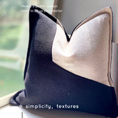 DUNXDECO kanapépárna dekoratív párnahuzat Modern egyszerű luxus elefántcsont fekete patchwork keverék szövet kanapé szék ágynemű Coussin
