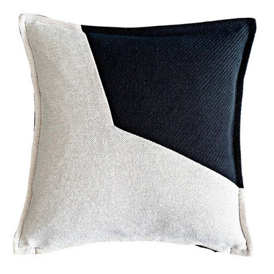 DUNXDECO kanapépárna dekoratív párnahuzat Modern egyszerű luxus elefántcsont fekete patchwork keverék szövet kanapé szék ágynemű Coussin