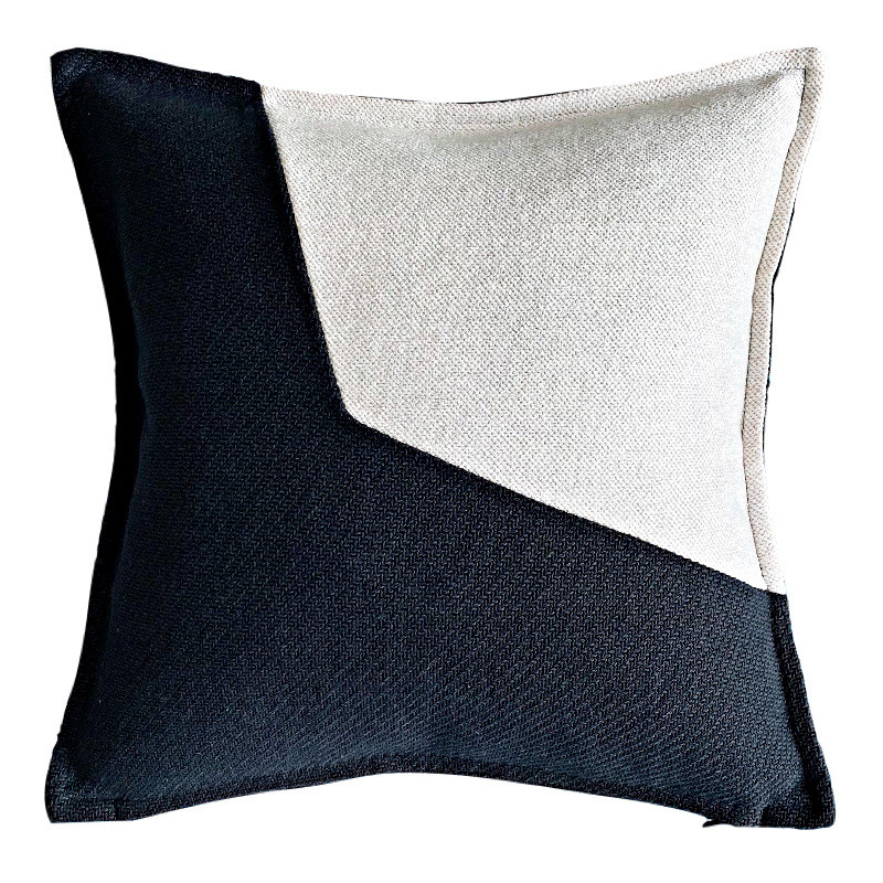 DUNXDECO kanapépárna dekoratív párnahuzat Modern egyszerű luxus elefántcsont fekete patchwork keverék szövet kanapé szék ágynemű Coussin