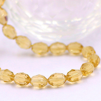 Üveg rizsgyöngy ovális 4x6 mm 6x8 mm 8x11 mm kristály csiszolt laza olíva gyöngyök barkácsoláshoz karkötők nagykereskedelme