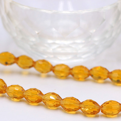 Üveg rizsgyöngy ovális 4x6 mm 6x8 mm 8x11 mm kristály csiszolt laza olíva gyöngyök barkácsoláshoz karkötők nagykereskedelme