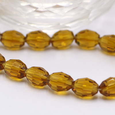 Üveg rizsgyöngy ovális 4x6 mm 6x8 mm 8x11 mm kristály csiszolt laza olíva gyöngyök barkácsoláshoz karkötők nagykereskedelme