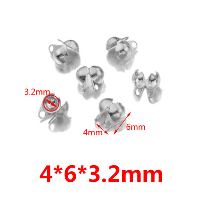 50 kom/lot konektor, kopča, lanac od nehrđajućeg čelika, kuglasti lanac, kalota, perle, konektor za DIY izradu nakita