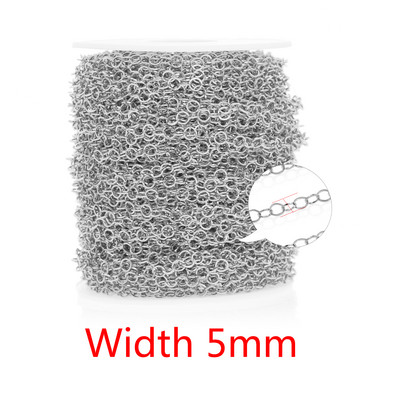 2M rozsdamentes acél arany szélesség 2 3 4 5 mm, kézzel készített üreges kerek barkácslánc nyaklánc ékszer készítése Barkács kellékek nagykereskedelme