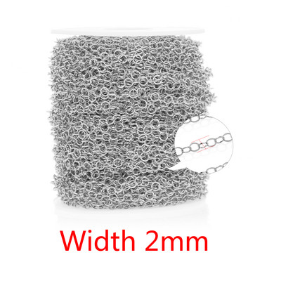 2M rozsdamentes acél arany szélesség 2 3 4 5 mm, kézzel készített üreges kerek barkácslánc nyaklánc ékszer készítése Barkács kellékek nagykereskedelme