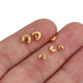 50 τμχ από ανοξείδωτο χάλυβα σχήματος C Στρογγυλό κάλυμμα πτύχωσης Διάμετρος 3 4 5 mm Locate Spacer Bead End Beads DIY Jewelry Making Findings Components