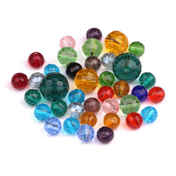 6 8 10 12mm Κρυστάλλινες Στρογγυλές Μπάλες 96Faceted Glass Beads Crafts Material Jewelry Supplies for Jewelry Earing Aceesories Χονδρική
