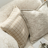 DUNXDECO Puha elefántcsont meleg ház modern csekk geometriai párnahuzat dekoratív párnahuzat Art otthoni kanapé szék ágy Coussin