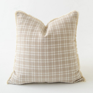 DUNXDECO Puha elefántcsont meleg ház modern csekk geometriai párnahuzat dekoratív párnahuzat Art otthoni kanapé szék ágy Coussin