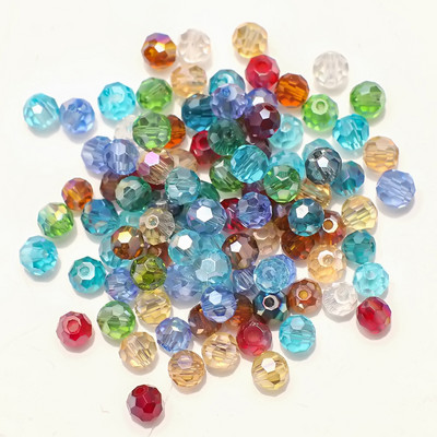 AB Color Austrian Crystal 32 Faceted Round Ball 3mm 4mm 6mm 8mm Glass Spacer Beads For DIY Making Earing Bracelets