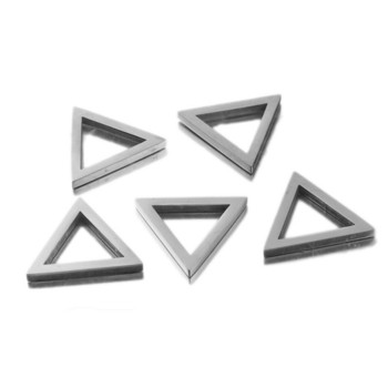 5 τμχ 20 χιλιοστά μενταγιόν από ανοξείδωτο χάλυβα Γεωμετρία Στρογγυλό τρίγωνο Σύνδεσμος σταγόνας νερού Γούρια για σκουλαρίκι Βραχιόλια κοσμήματα Κατασκευή DIY