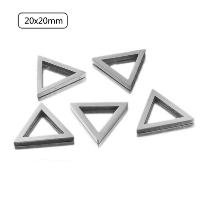 5db 20mm-es rozsdamentes acél medálok geometria kerek háromszög vízcsepp csatlakozó varratok Fit fülbevaló karkötők ékszer készítés barkácsolás
