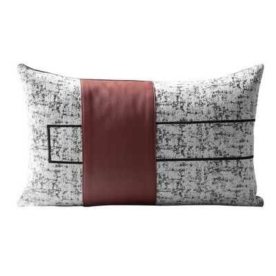 Europe INS párnahuzat masni design derékpárnahuzat barna fekete fehér bőr dekoratív párnák nappaliba kanapé 30x50cm