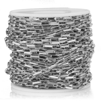 1M από ανοξείδωτο χάλυβα πλάτους 2mm Επιμεταλλωμένα 18 καρατίων χρυσό κουτί Αλυσίδες DIY Findings Long Oval Link Chain DIY Αλυσίδες κοσμημάτων Προμήθειες Χονδρική