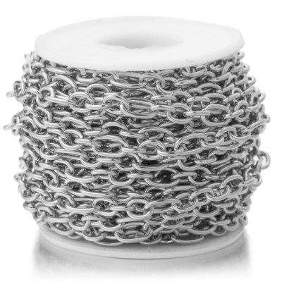 Χρυσές αλυσίδες καλωδίων Rolo πλάτους 1 μέτρου 7 mm από ανοξείδωτο χάλυβα 3:1 Ταιριάζει με αλυσίδα για προμήθειες κατασκευής κοσμημάτων DIY Χονδρική παρτίδες