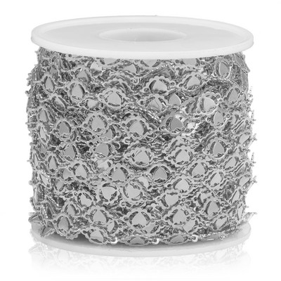 Βραχιόλι 1M από ανοξείδωτο ατσάλι 18 καρατίων με επιχρύσωση κούφια ροδακινί καρδιές Βραχιόλι κολιέ με μπρελόκ DIY Χονδρική κατασκευή χονδρικών αντικειμένων χειροτεχνίας