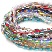 Hosszú Bicone gyöngyök 3x6/4x8/6x12MM Miyuki Bead Glass AB filcgolyók Gyártók kristályokat árulnak barkácsoláshoz karkötő nyaklánchoz