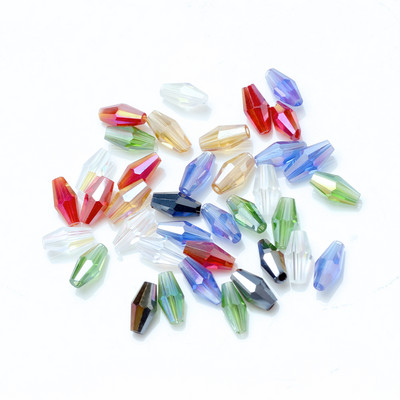 Hosszú Bicone gyöngyök 3x6/4x8/6x12MM Miyuki Bead Glass AB filcgolyók Gyártók kristályokat árulnak barkácsoláshoz karkötő nyaklánchoz