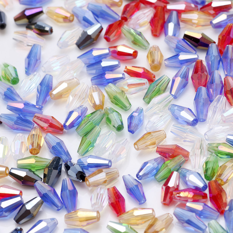 Hosszú Bicone gyöngyök 3x6/4x8/6x12MM Miyuki Bead Glass AB filcgolyók Gyártók kristályokat árulnak barkácsoláshoz karkötő nyaklánchoz