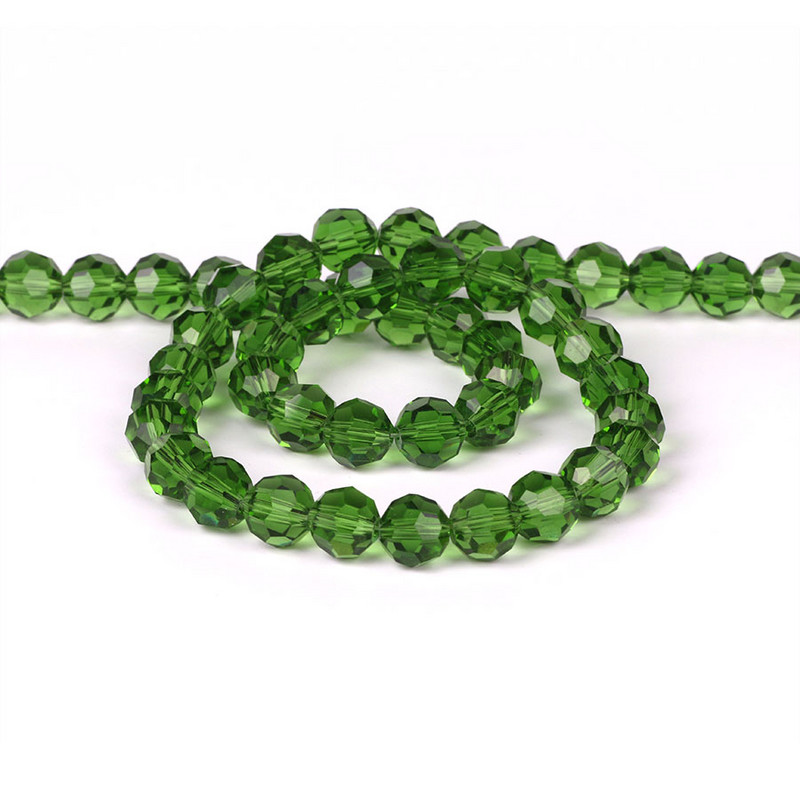 6/8/10 χιλιοστά Τσέχικα γυάλινα μαύρα χάντρες για κοσμήματα κατασκευής βραχιόλι Diy κολιέ Στρογγυλό Loose Spacer Crystal Faceted Beads Χονδρική