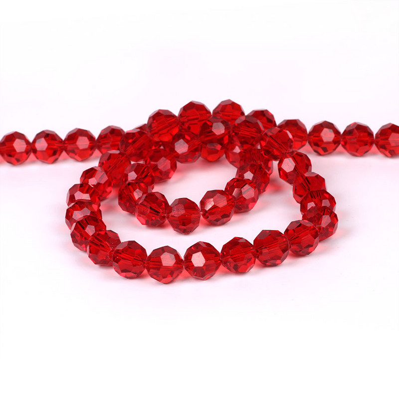 6/8/10 χιλιοστά Τσέχικα γυάλινα μαύρα χάντρες για κοσμήματα κατασκευής βραχιόλι Diy κολιέ Στρογγυλό Loose Spacer Crystal Faceted Beads Χονδρική