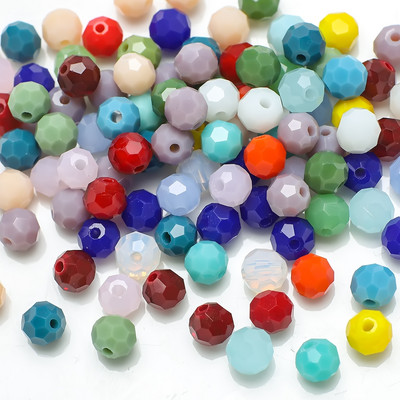 Στρογγυλές χάντρες 2/3/4 χιλιοστά 32 πλευρικής μπάλας ποδοσφαίρου κρυστάλλινα γυαλιά Spacer Loose Beading για DIY Αξεσουάρ κεντημάτων κοσμημάτων