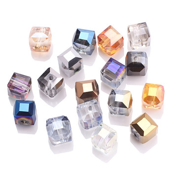 Mixed Color Crystal China Jewelry Glass Square Beads 2/3/4/6/8/10mm Crafts Material Supplier Βραχιόλι DIY Making Accessories