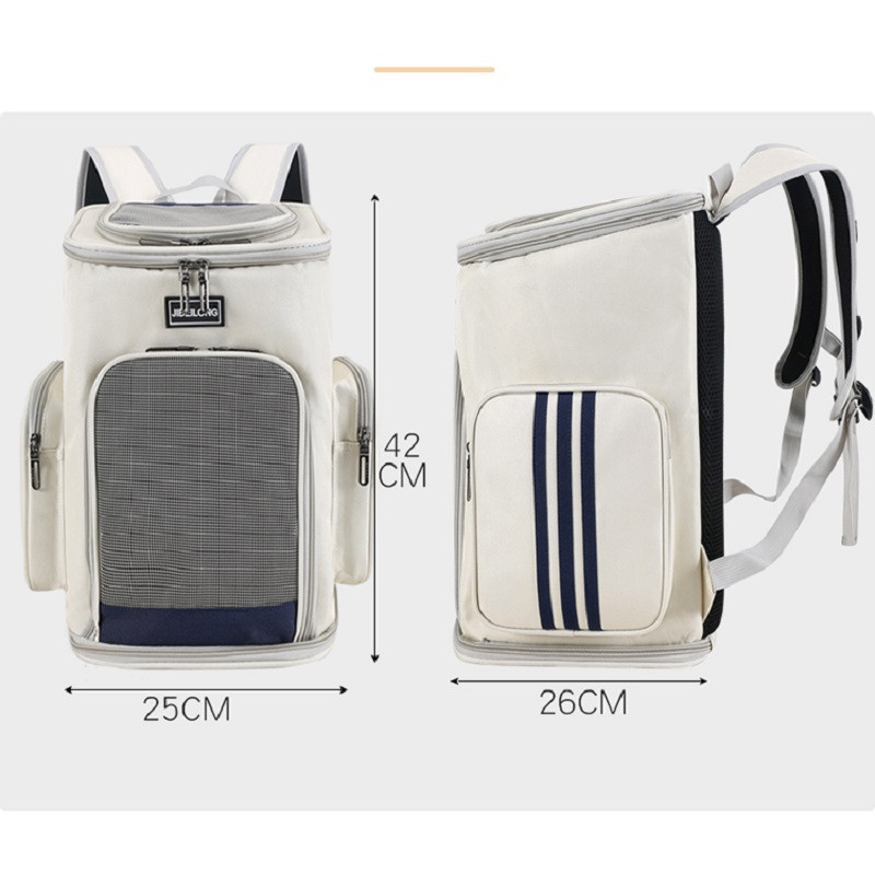 Putna torba za kućne ljubimce Modna prozračna ležerna prijenosna nosiljka za kućne ljubimce Vanjski ruksak za mačku, malog psa, torba za štene, mačića velikog kapaciteta