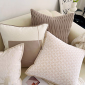 DUNXDECO Modern bézs szürke kollekció párnahuzat dekoratív párnahuzat Art Home Puha, finom színű kanapé szék ágynemű Coussin