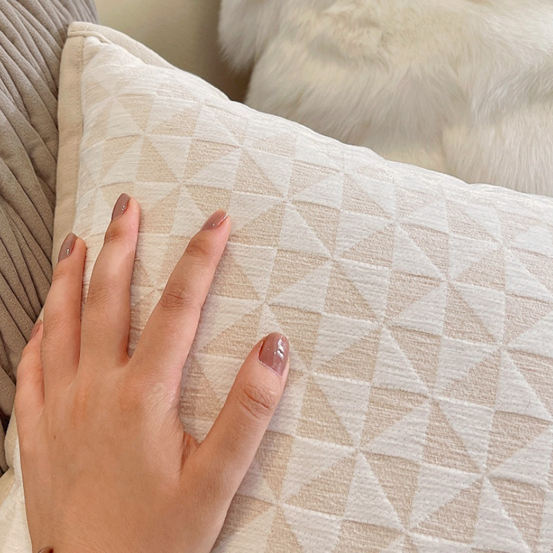 DUNXDECO Modern bézs szürke kollekció párnahuzat dekoratív párnahuzat Art Home Puha, finom színű kanapé szék ágynemű Coussin