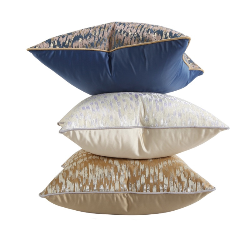 DUNXDECO Husă de pernă în stil clasic american cu undă geometrică husă de pernă decorativă, de lux, strălucitoare, canapea, scaun, lenjerie de pat Coussin