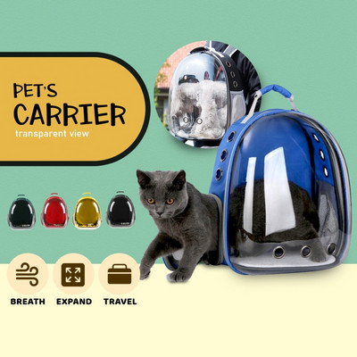 Macskatáska Légáteresztő, hordozható kisállat nyúl hordtáska kültéri utazó hátizsák macskának kutyának Átlátszó Space kisállat hátizsák Macska cikkek