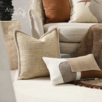 Декоративна калъфка за възглавница за всекидневна Спално бельо Памук пачуърк Квадратна калъфка за възглавница Плътни флорални възглавници Възглавници за диван