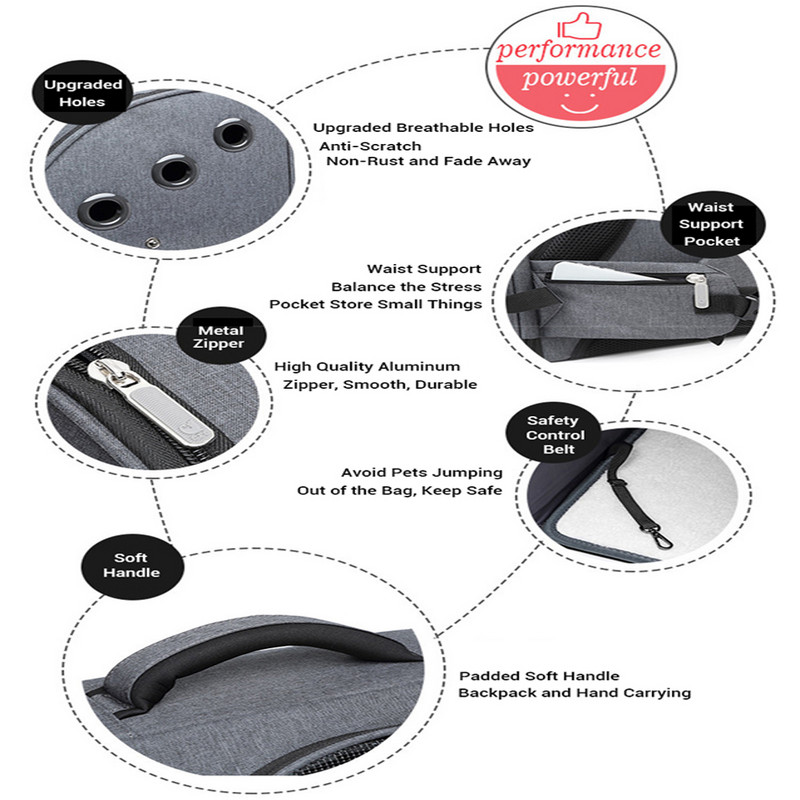 Kačių kuprinė Nešiojama kvėpuojanti šunų nešyklė Kelioninė naminių gyvūnėlių krepšys didesnėms katėms Mažiems šunims Sulankstoma naminių gyvūnėlių kuprinė Rankinė