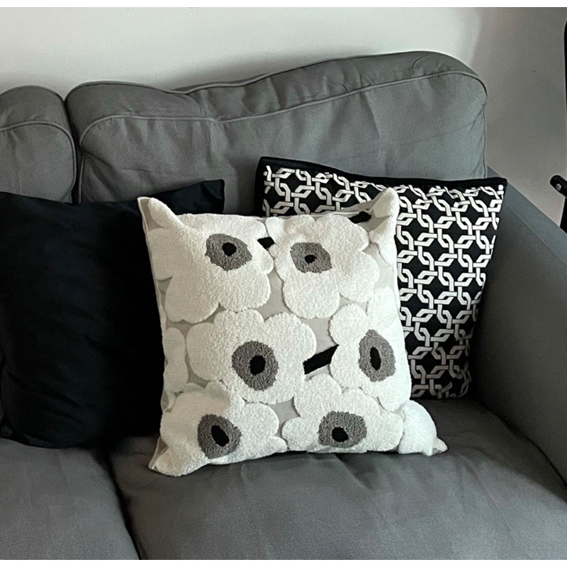 Diphylleia modern geometriájú párnahuzat H stílusú bézs csíkos Jacquard pamut vászon négyzet alakú párnahuzat kanapéhoz kanapéágyhoz