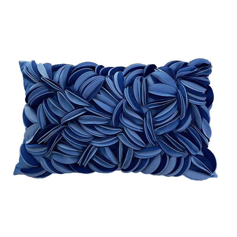 DUNXDECO Fashion 3D levél hímzés párnahuzat dekoratív párnahuzat luxus modern egyszerű kanapé szék ágynemű Coussin