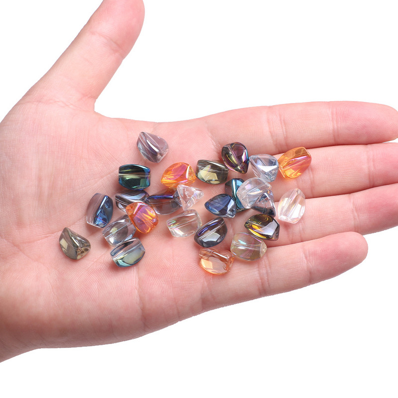 20db 10x12mm csavaros kristályüveg gyöngyök ékszerkészítéshez karkötő barkácsolás kézzel készített nyaklánc gyöngyös kiegészítők kellékek