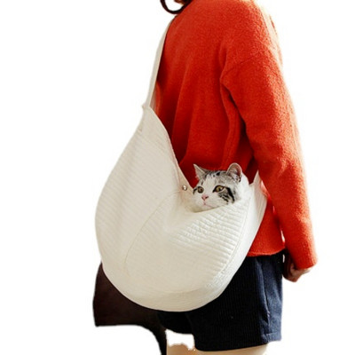 Simple Fashion Go Out Hordozható egy vállú vászontáska macskáknak és kutyáknak Hátizsák átlós csomag Teddy Cat kisállatkellékek