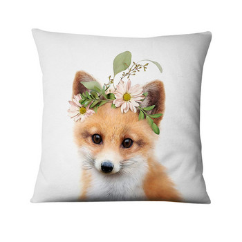 Διακόσμηση σπιτιού Μαξιλάρι Fresh Animals In Flower Printed Cushion Διακοσμητικά Μαξιλάρια Almofada Decorativas Para Μαξιλάρι Ριχτάρι Καναπέ