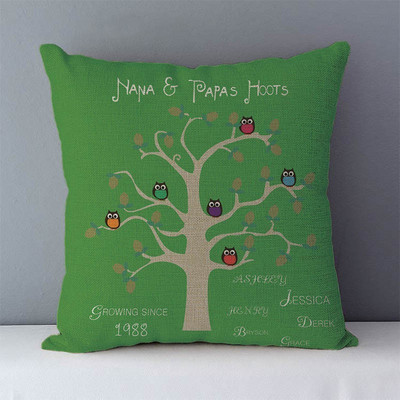 En-gros plante arbori de viață imprimate pernă confortabilă pentru canapea perne de spătar perne decorative acasă 45x45cm fără miez MYJG