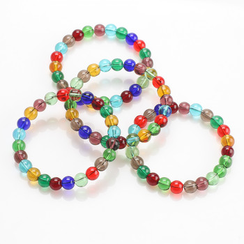45 τμχ/Παρτίδα 8mm Βραχιόλια Beads Mutilcolor Glass Round Sapcer Beads For DIY Making Κοσμήματα Κολιέ Κεντήματα Χονδρική Χονδρική