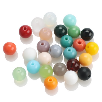 45Pcs/Lot 8mm Narukvice Perle Raznobojne Staklene Okrugle Sapcer Perle Za DIY Izradu Nakita Ogrlica Ručni rad Veleprodaja na veliko