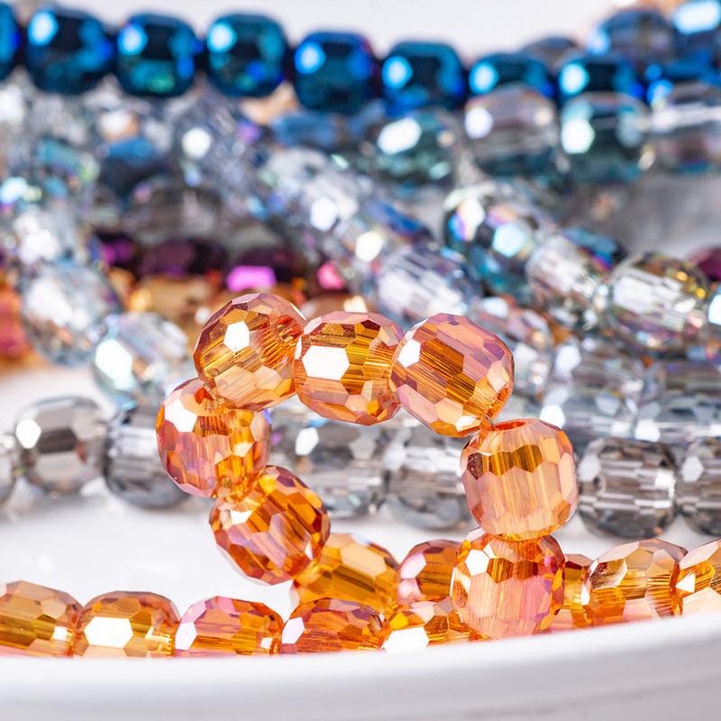 Perle s velikim rupama Češke staklene fasetirane 12/14 mm kristalne okrugle kuglaste perle za DIY izradu nakita Accessorise ručni rad na veliko